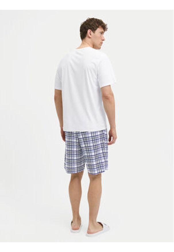 Jack & Jones Piżama Max 12277165 Biały Standard Fit. Kolor: biały. Materiał: bawełna, syntetyk