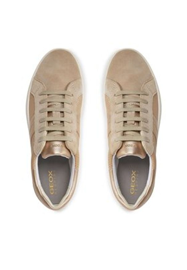 Geox Sneakersy D Meleda D36UGB 08522 C6738 Brązowy. Kolor: brązowy. Materiał: skóra