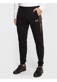 Spodnie dresowe EA7 Emporio Armani. Kolor: czarny. Materiał: dresówka, bawełna #1