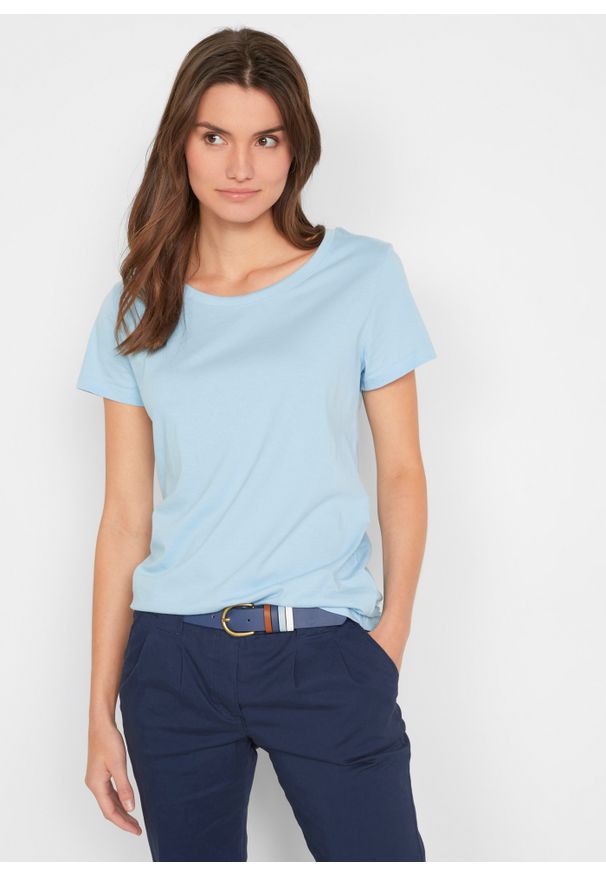 bonprix - Shirt z okrągłym dekoltem (5 szt.), krótki rękaw. Kolor: różowy. Materiał: jersey. Długość rękawa: krótki rękaw. Długość: krótkie