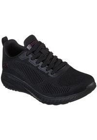 skechers - Buty Skechers Bobs Squad Chaos-Face Off, Kobiety. Kolor: czarny. Materiał: guma, materiał, tkanina, syntetyk