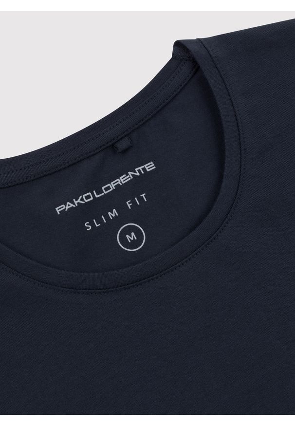 Pako Lorente - PAKO LORENTE – Longsleeve męski w kolorze granatowym. Kolor: biały, niebieski, czarny. Materiał: bawełna, elastan. Długość rękawa: długi rękaw. Długość: długie