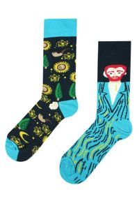 His Story - Skarpetki Bawełniane - Tematyczne - Asymetryczne, van Gogh. Kolor: wielokolorowy. Materiał: elastan, bawełna, poliamid #8