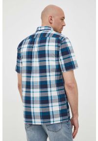 TOMMY HILFIGER - Tommy Hilfiger koszula bawełniana męska kolor granatowy regular z kołnierzykiem button-down. Typ kołnierza: button down. Kolor: niebieski. Materiał: bawełna. Długość rękawa: krótki rękaw. Długość: krótkie #2