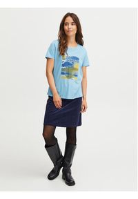 Fransa T-Shirt 20612765 Niebieski Regular Fit. Kolor: niebieski. Materiał: bawełna #7