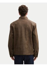Tom Tailor Kurtka z imitacji skóry 1044633 Brązowy Regular Fit. Kolor: brązowy. Materiał: skóra
