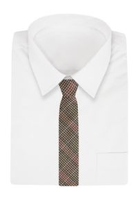 Wełniany Krawat - Alties - Odcienie Brązu i Beżu. Kolor: brązowy, wielokolorowy, beżowy. Materiał: bawełna, wełna #2