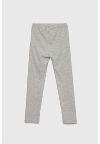 GAP legginsy dziecięce kolor szary gładkie. Kolor: szary. Materiał: dzianina. Wzór: gładki #3