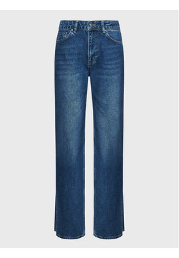 Simple Jeansy SPDJ504-01 Granatowy Relaxed Fit. Kolor: niebieski