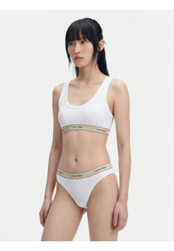 Calvin Klein Biustonosz Lightly Lined LV00QF8594 Biały. Kolor: biały. Materiał: bawełna