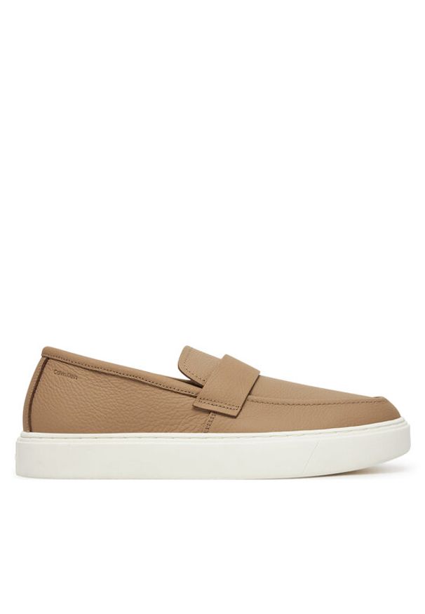 Calvin Klein Sneakersy Moccasin Lth Unlined HM0HM01813 Brązowy. Kolor: brązowy. Materiał: skóra