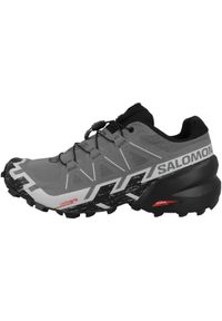 salomon - Buty do chodzenia męskie Salomon Speedcross 6 Quiet. Kolor: szary. Materiał: materiał, syntetyk. Szerokość cholewki: normalna. Model: Salomon Speedcross. Sport: turystyka piesza