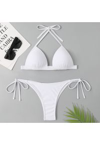Intica - Strój kąpielowy wiązany odporny na chlor i UV Enriketa. Kolor: biały. Materiał: materiał