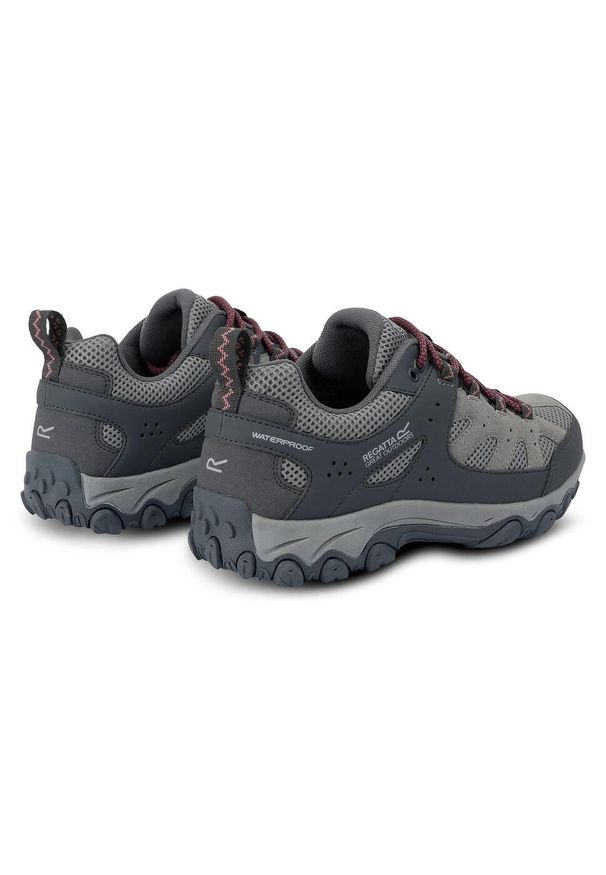 Regatta - Buty damskie trekkingowe niskie z membraną Edgepoint IV. Kolor: szary. Materiał: syntetyk. Szerokość cholewki: normalna. Styl: sportowy
