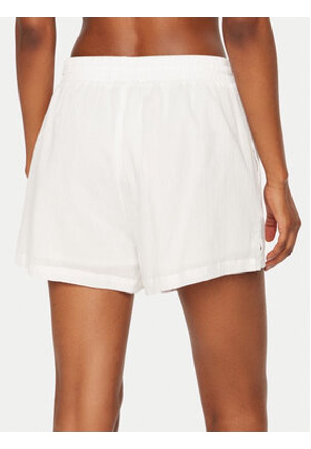 Seafolly Szorty materiałowe Crinkle 55429-SH Biały Regular Fit. Kolor: biały. Materiał: bawełna