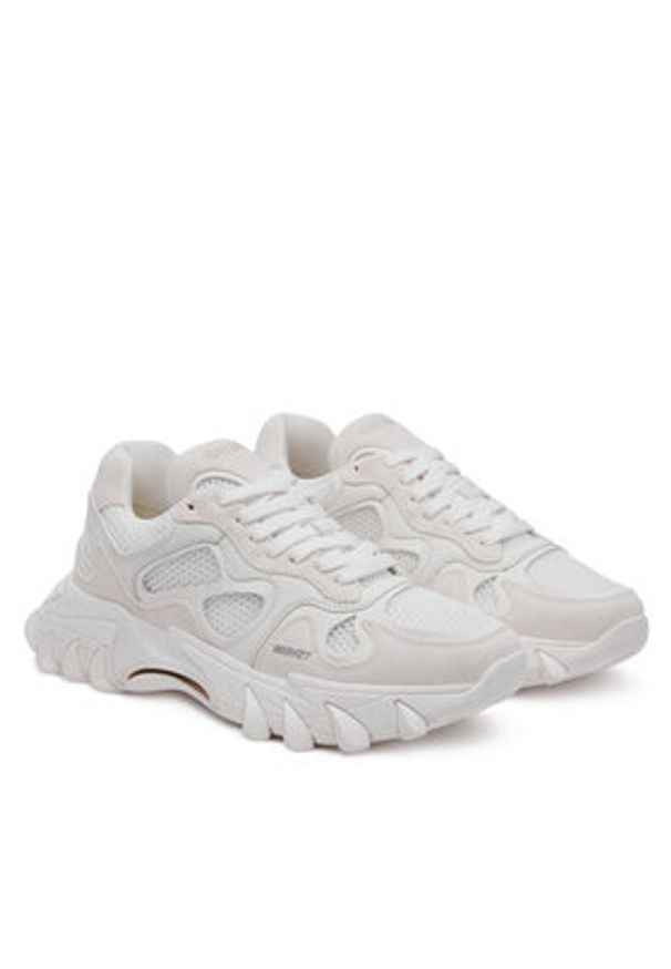 Balmain Sneakersy DM1VI327TCCH 0FB Biały. Kolor: biały. Materiał: zamsz, skóra