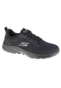 skechers - Buty do chodzenia damskie, Skechers Go Walk 6 - Bold Vision. Kolor: czarny. Model: Skechers Sport. Sport: turystyka piesza