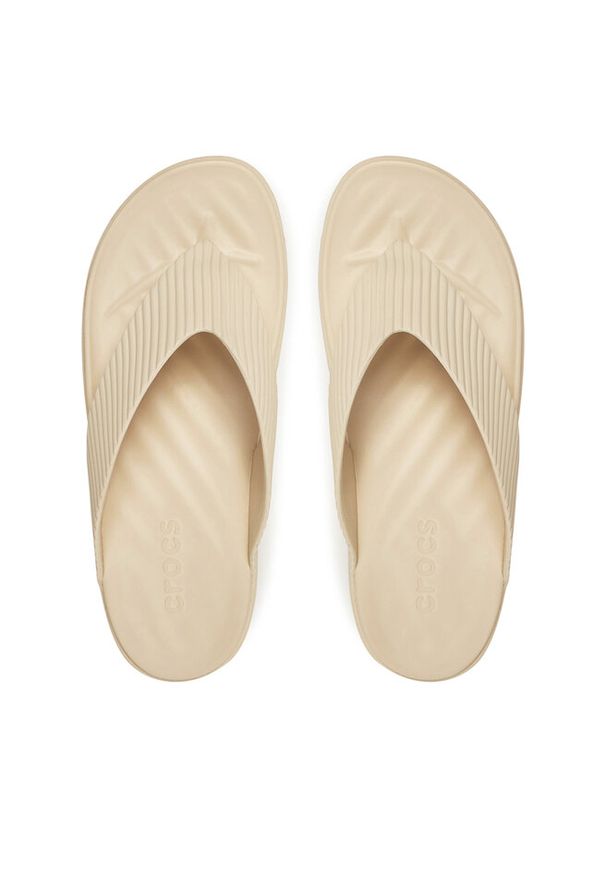 Japonki Crocs. Kolor: beżowy. Obcas: na platformie