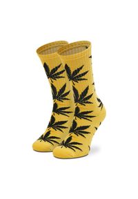 HUF Skarpety wysokie unisex Essentials Plantlife Sock SK00298 r. OS Żółty. Kolor: żółty. Materiał: materiał