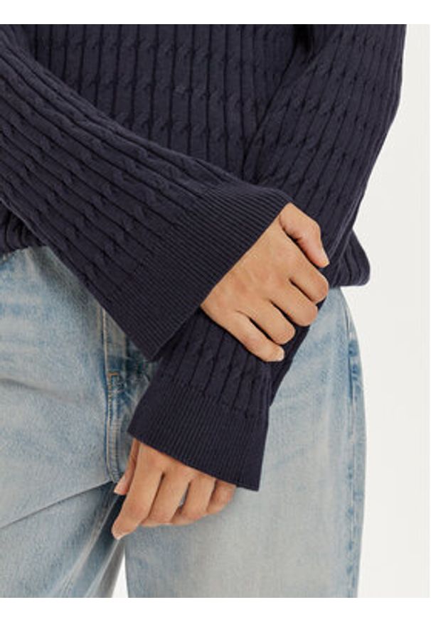 GANT - Gant Sweter 4804154 Granatowy Regular Fit. Kolor: niebieski. Materiał: bawełna