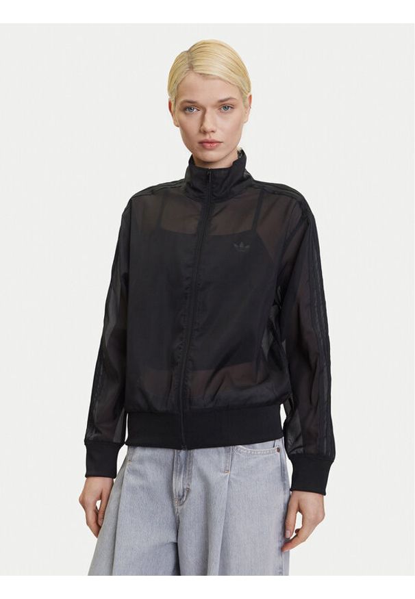 Adidas - adidas Bluza adicolor Sheer JN6130 Czarny Loose Fit. Kolor: czarny. Materiał: syntetyk