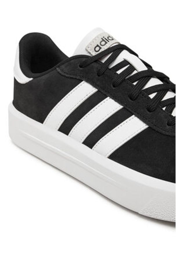 Adidas - adidas Sneakersy Court Silk IG8610 Czarny. Kolor: czarny. Materiał: zamsz, skóra