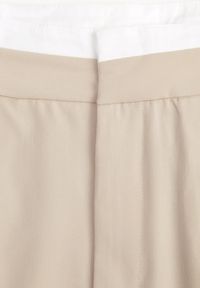 Born2be - Beżowe Szerokie Spodnie w Kant z Wysoką Talią Balalis. Okazja: na co dzień. Stan: podwyższony. Kolor: beżowy. Materiał: wiskoza. Styl: elegancki, casual, klasyczny #6