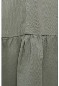 Noisy may - Noisy May Sukienka kolor zielony mini rozkloszowana. Kolor: zielony. Materiał: tkanina. Długość rękawa: krótki rękaw. Wzór: gładki. Typ sukienki: rozkloszowane. Długość: mini #6