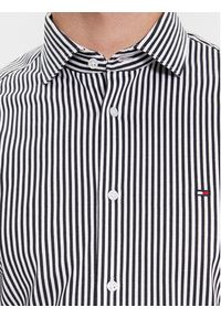 TOMMY HILFIGER - Tommy Hilfiger Koszula Cl Knitted Stripe Sf Shirt MW0MW34229 Granatowy Slim Fit. Kolor: niebieski. Materiał: bawełna #4