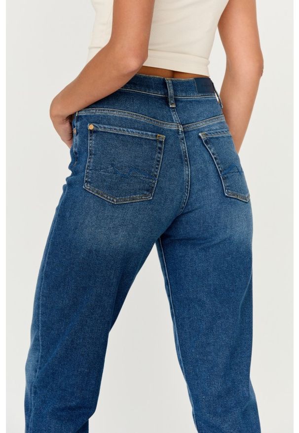 7 FOR ALL MANKIND Granatowe jeansy damskie MALIA LUXE VINTAGE BLUEPRINT, Rozmiar 30. Kolor: niebieski. Styl: vintage