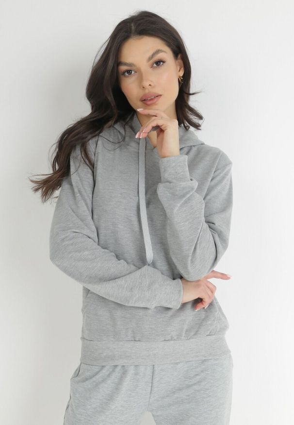 Born2be - Szara Bluza Anitta. Kolor: szary. Styl: klasyczny