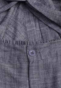 Renee - Niebieski Komplet z Wiskozą Bawełną i Lnem Wiązana Koszula i Szerokie Spodnie Ravisela. Kolor: niebieski. Materiał: wiskoza, bawełna, len #4