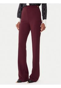 Elisabetta Franchi Spodnie materiałowe PA-030-46E2-V250 Bordowy Regular Fit. Kolor: czerwony. Materiał: syntetyk