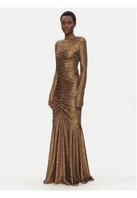 NORMA KAMALI Sukienka wieczorowa ST4243SQE38151 Złoty Slim Fit. Kolor: złoty. Materiał: syntetyk. Styl: wizytowy #3