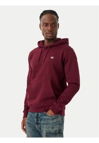 Adidas - adidas Bluza Trefoil Essentials KW5048 Bordowy Regular Fit. Kolor: czerwony. Materiał: bawełna #1