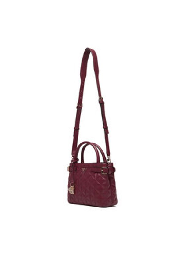 Guess Torebka Paisleigh HWQG98 83050 Bordowy. Kolor: czerwony. Materiał: skórzane