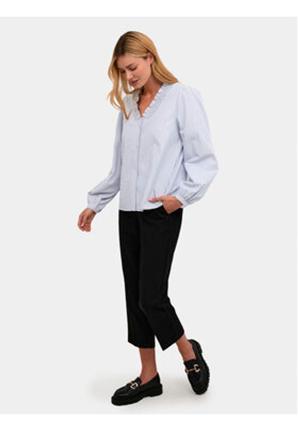 Kaffe Koszula Maibritt 10508218 Niebieski Regular Fit. Kolor: niebieski. Materiał: bawełna, syntetyk