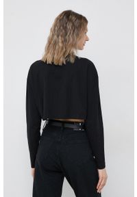 Calvin Klein Jeans longsleeve bawełniany kolor czarny. Kolor: czarny. Materiał: bawełna. Długość rękawa: długi rękaw. Wzór: nadruk #2