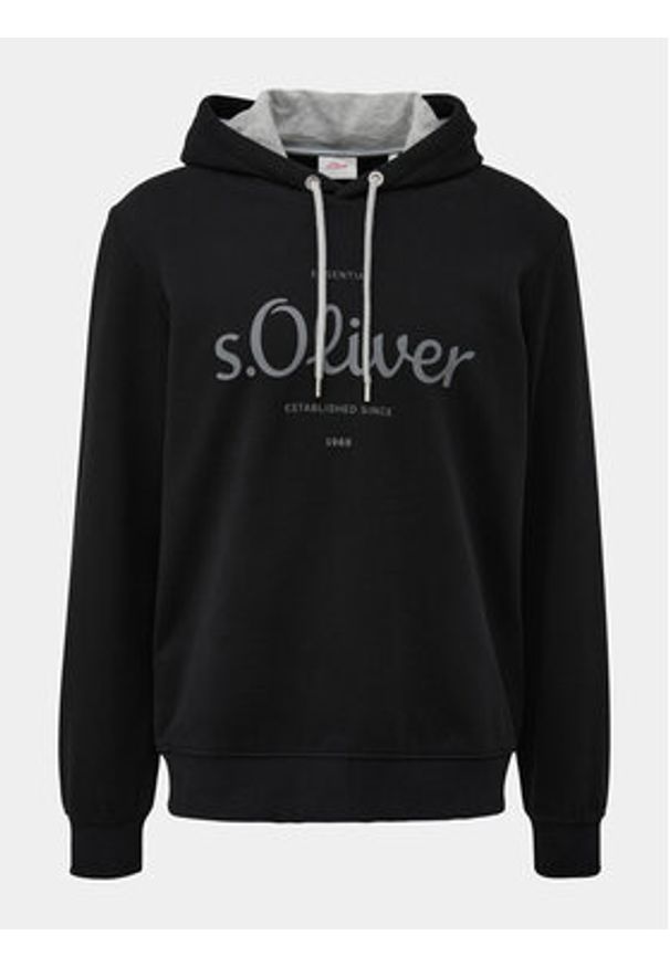 s.Oliver Bluza 2132732 Czarny Regular Fit. Kolor: czarny. Materiał: bawełna, syntetyk