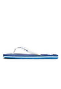 Quiksilver - Klapki dla Mężczyzn MOLOKAI CORE Niebieski. Okazja: na plażę. Kolor: niebieski. Materiał: guma, syntetyk. Wzór: paski. Styl: sportowy