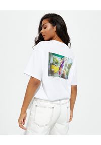 ALEXANDRE VAUTHIER - T-shirt z nadrukiem na plecach. Kolor: biały. Materiał: bawełna. Wzór: nadruk #1