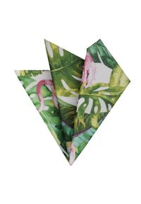 Poszetka Bawełniana - His Story - Flamingi na Zielonym Tle. Kolor: wielokolorowy. Materiał: bawełna #2