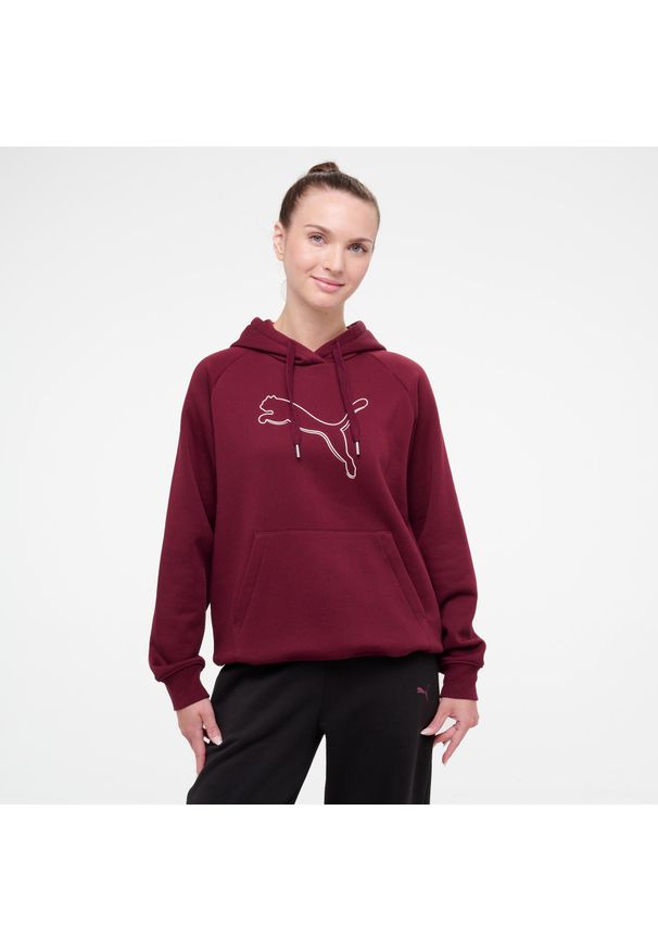 Bluza z kapturem damska Puma Gym & Pilates. Typ kołnierza: kaptur. Kolor: czerwony. Materiał: bawełna, materiał. Sport: joga i pilates