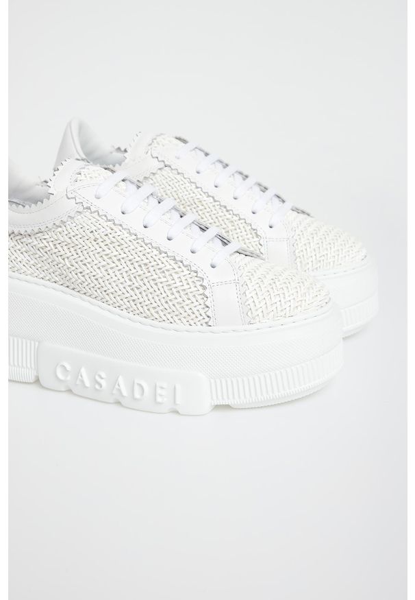 Casadei - Sneakersy damskie skórzane CASADEI. Materiał: skóra