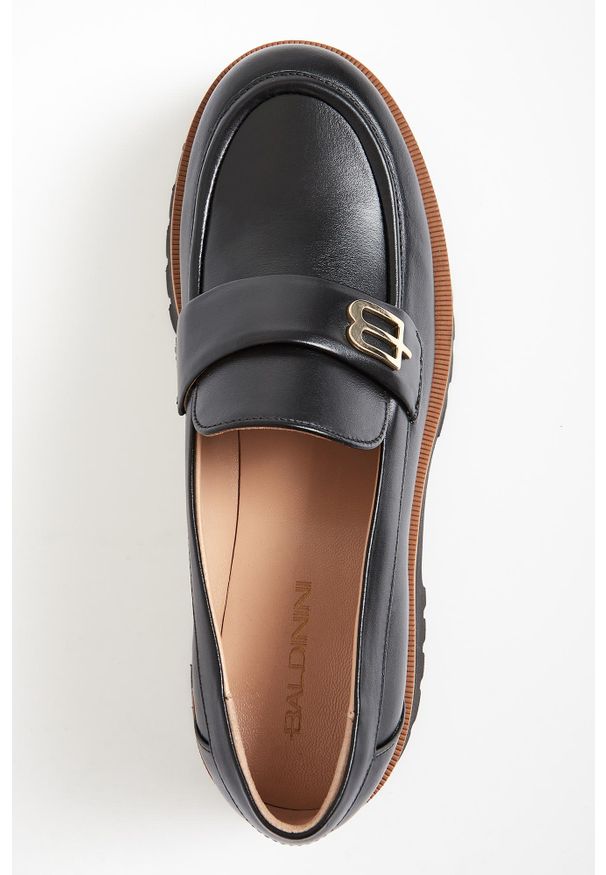 Baldinini - Loafersy damskie skórzane BALDININI. Materiał: skóra