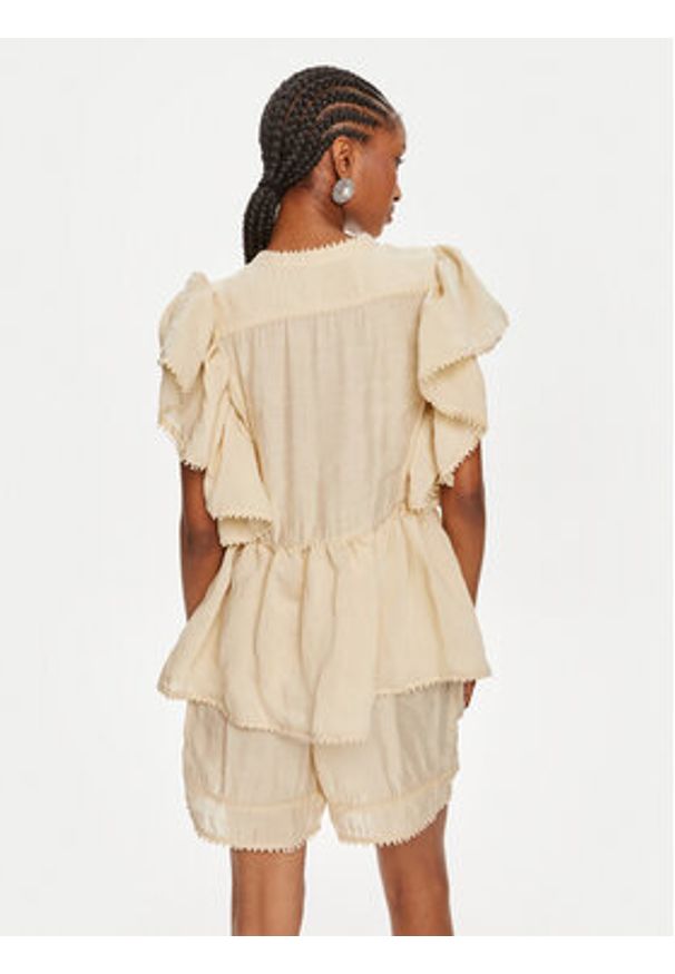 Munthe Bluzka Ufolia 242101624232 Beżowy Loose Fit. Kolor: beżowy