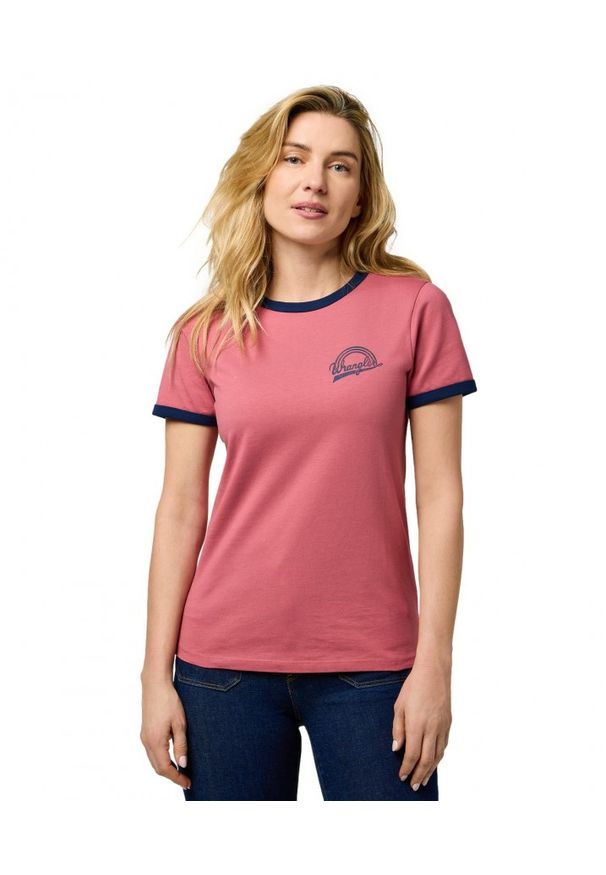 Wrangler - DAMSKA KOSZULKA WRANGLER RINGER TEE MAUVEWOOD 112370817