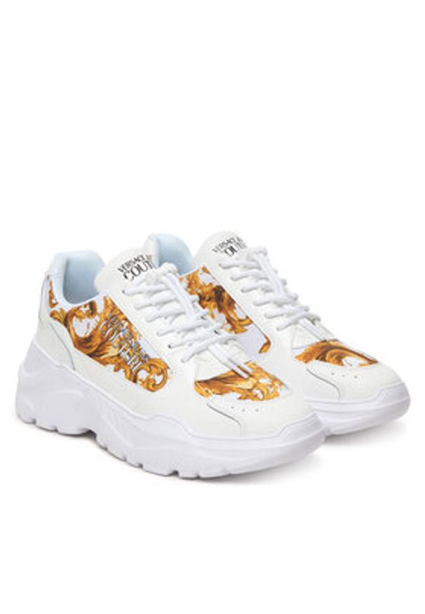 Versace Jeans Couture Sneakersy 80VA3SC7 ZSD94 G03 Biały. Kolor: biały. Materiał: skóra
