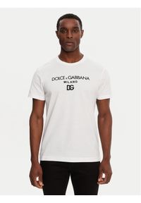 DOLCE & GABBANA - Dolce&Gabbana T-Shirt G8PD7Z G7B9X Biały Regular Fit. Kolor: biały. Materiał: bawełna