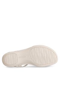 ecco - ECCO Sandały Flash T-Strap Sandal 24087360729 Beżowy. Kolor: beżowy. Materiał: skóra